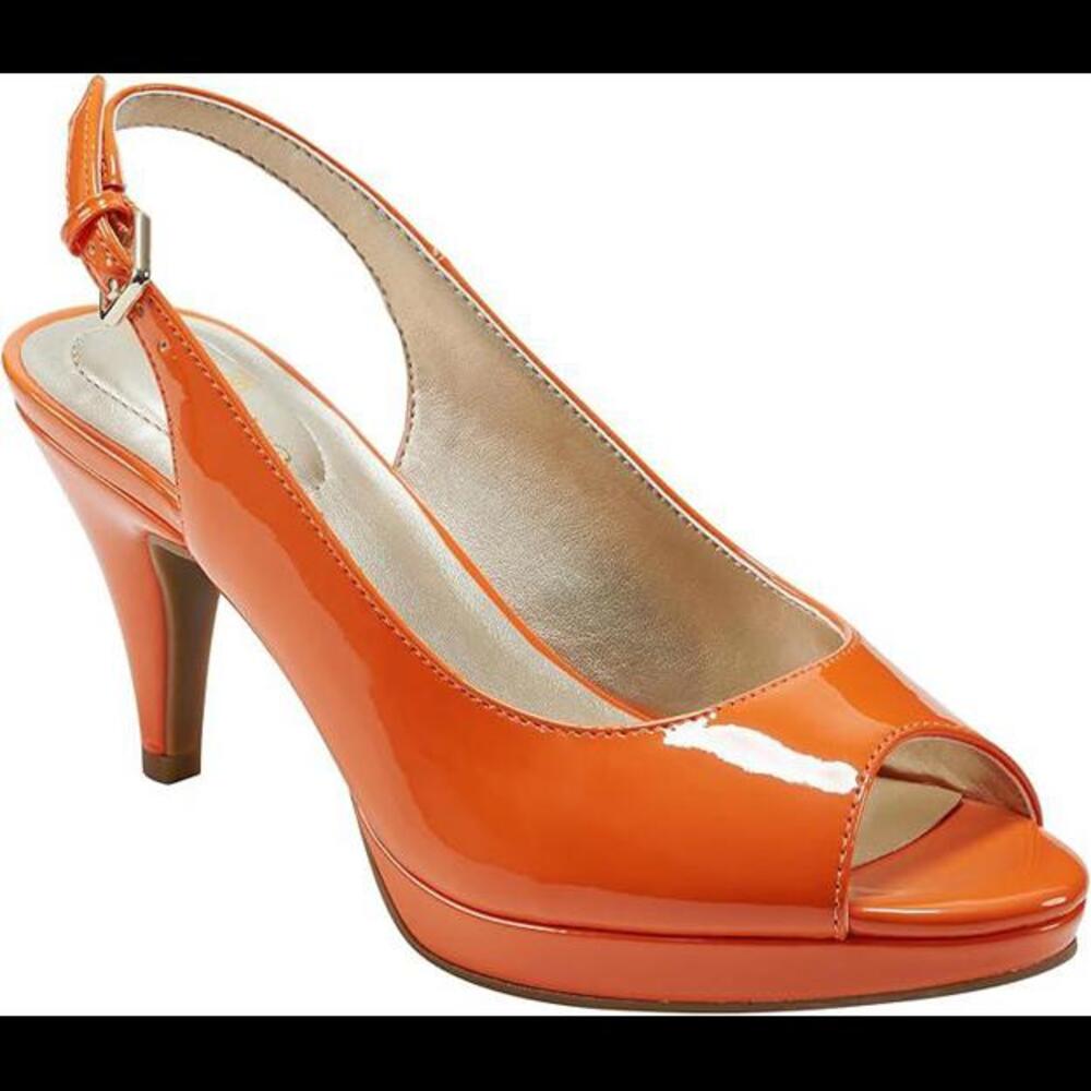 Bandolino Melt Slingback in Orange, Size 7, NWOT